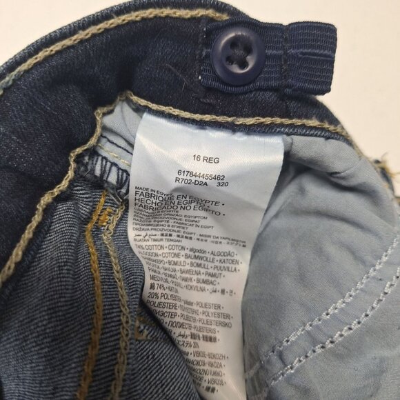 Levis 710 Super Skinny Jeans Blue Adjustable Elastic Waist Demin Girls Size 14 - Picture 6 of 8